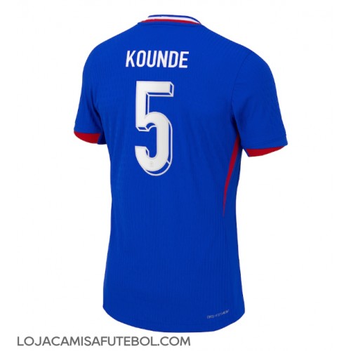 Camisa de Futebol França Jules Kounde #5 Equipamento Principal Europeu 2024 Manga Curta